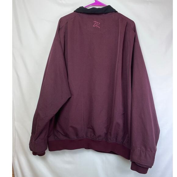 Zero Restriction Men's Size 2XL Red/Black Houndstooth Long Sleeve Golf Pullover - Picture 6 of 9